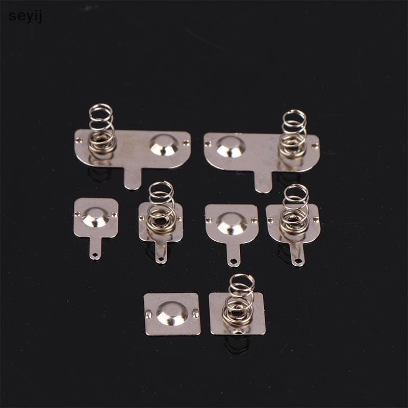 [seyij] Folha De Mola De 10 Unidades 12 * 10/12 Mm Contato AA Bateria Caixa Folhas Positivas E Negativas 0.3 Ferro + Rev