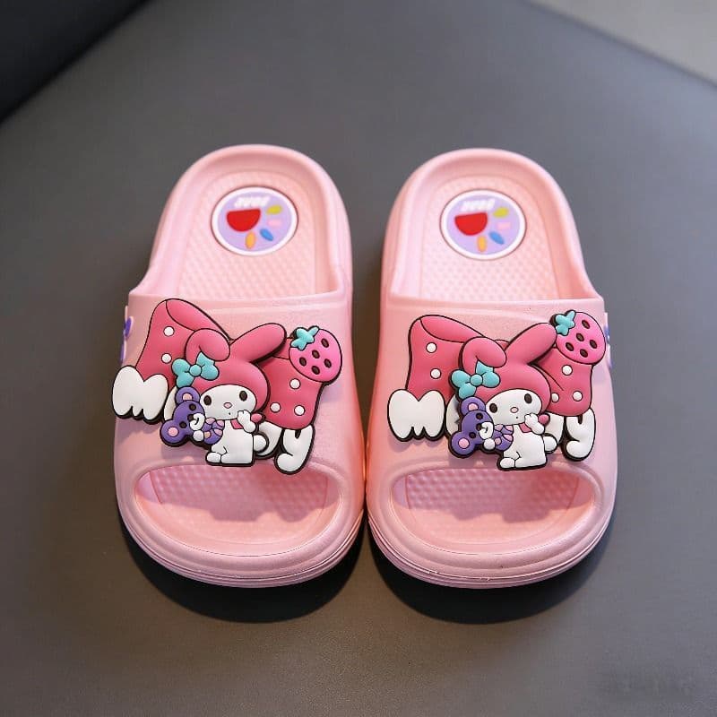 Crianças chinelos melodia meninas verão novo estilo bonito sola macia bebê antiderrapante princesa dos desenhos animados
