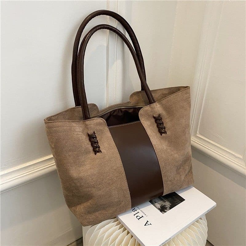 Estilo coreano cor combinando sacola feminina 2026 grande capacidade bolsa de ombro Commuter All-Match portátil axilas