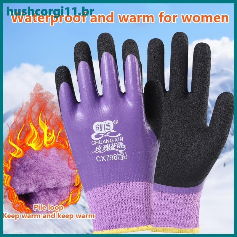 Luvas Térmicas Unissex À Prova De Vento HUSH-30 ° C Veludo Esporte Ao Ar Livre Anticongelante Frio BR
