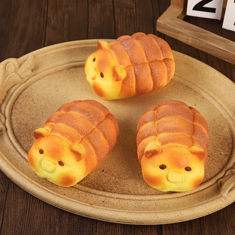 Brinquedo Mole De Pão Torrado Animal Bonito , Alívio De Estresse De Comida De Simulação De Ascensão Lenta , Inquietação