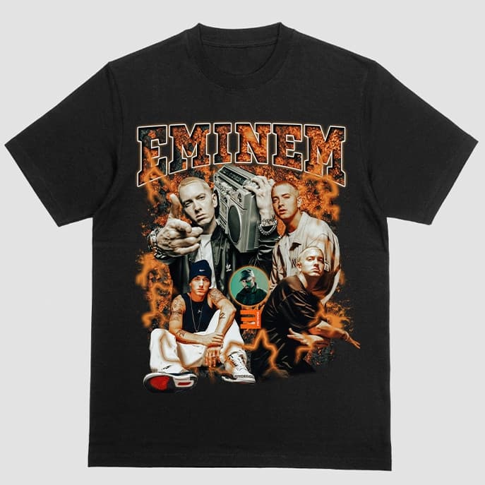 Camiseta Unissex Estampa Banda de Rock Eminem 100% Algodão Envio Rápido