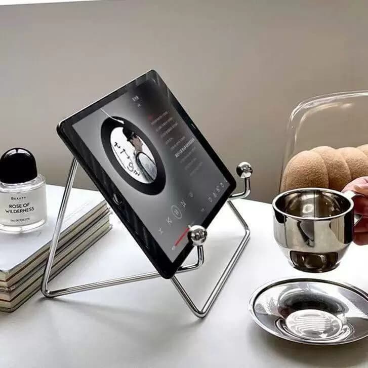 Suporte de Metal para Tablet, estrutura de suporte preguiçoso, arte em ferro, prateleira de aprendizagem, suporte de lei
