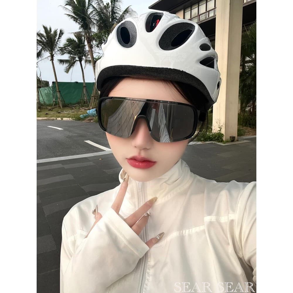 Óculos de ciclismo à prova de vento óculos de sol de armação grande esportes ao ar livre ciclismo dedicado Anti-ultravio
