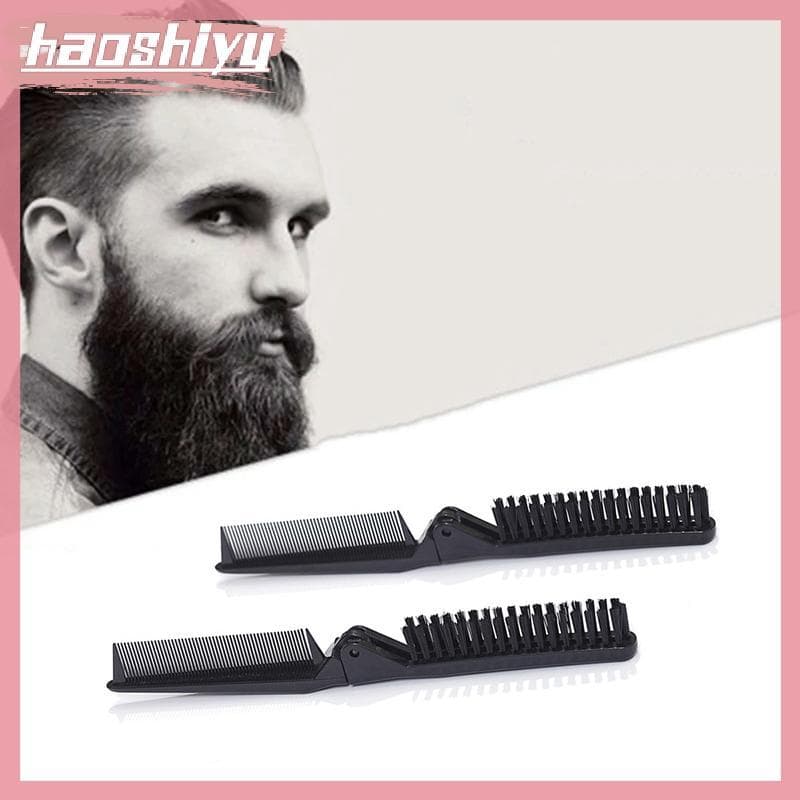 HAO Pente De Cabelo Com Cerdas De Javali Macio , Portátil , Viagem , Escova De Barba , Massagem Dobrável , Antiestática