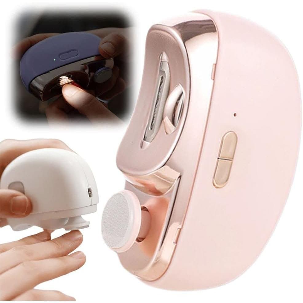 Cortador de unhas elétrico, dois em um, cortador de unhas automático com função de polimento elétrico, aparador de unhas