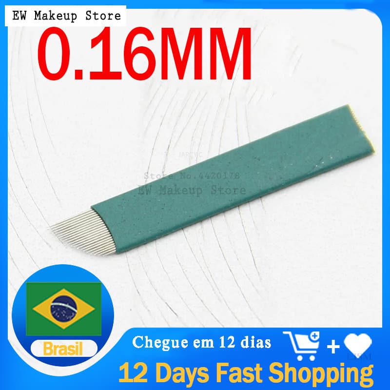 Lâminas Agulhas Tebori 12 Pinos 0.16 Mm Nano Para Caneta manual