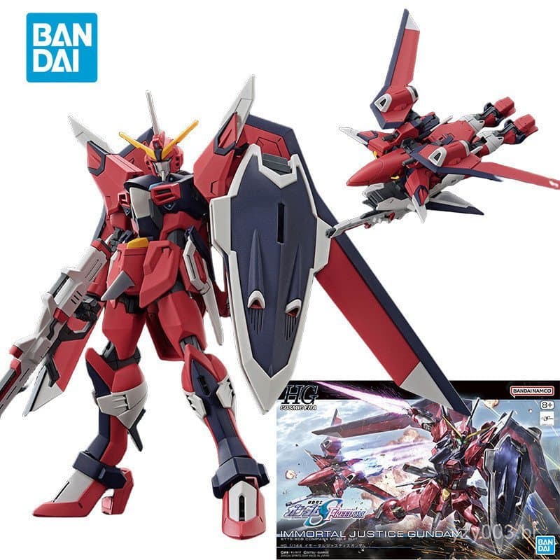 Genuíno Bandai GUNDAM HGUC 1/144 SEED IMMORTAL JUSTICE, Modelo Colecionável de Ação, Decorações, Bonecos de Brinquedo pa