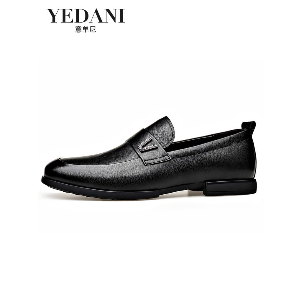 Primeira camada de couro genuíno masculino primavera outono novo estilo negócios Formal sapatos de couro leve sola macia