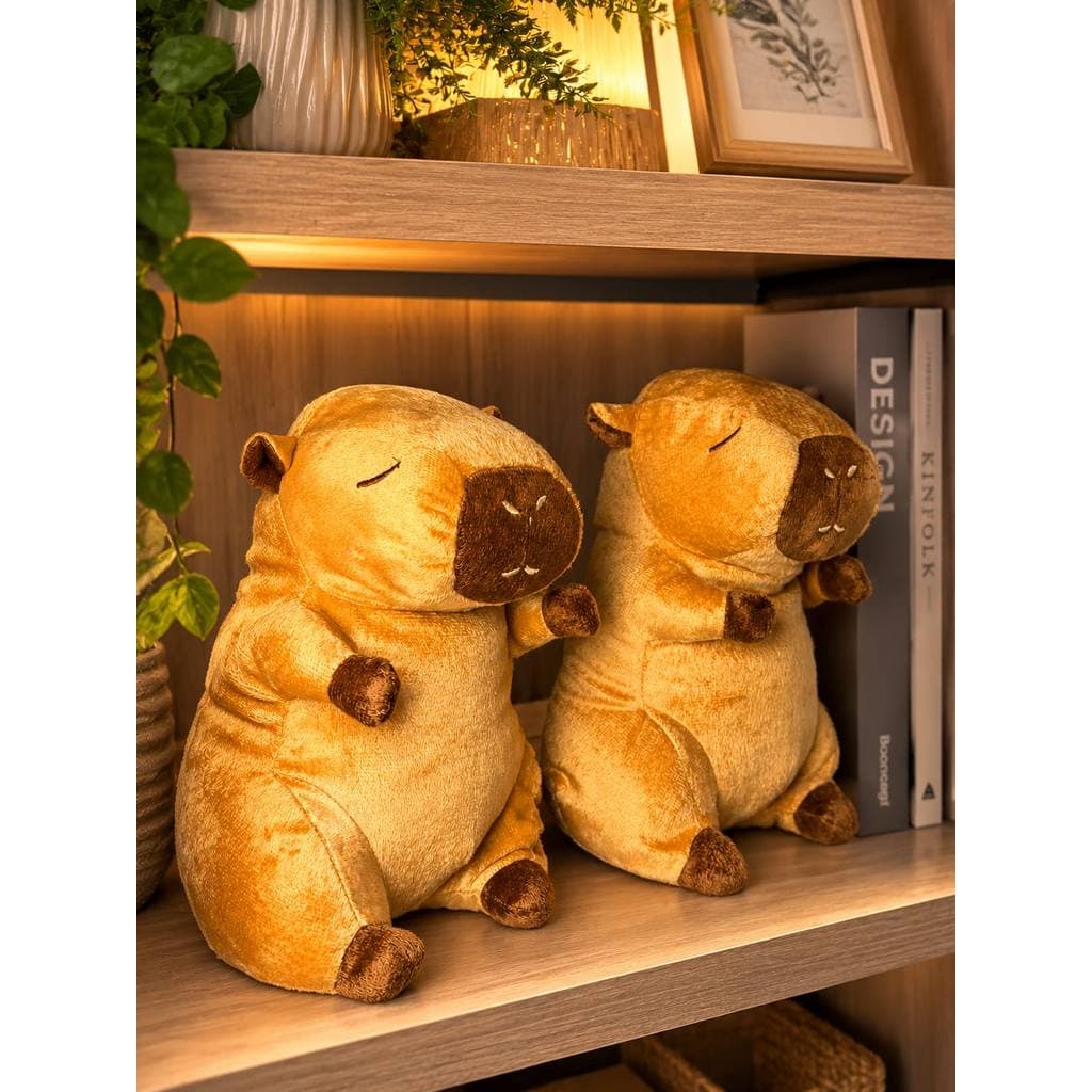 Capivara de pelúcia brinquedo infantil e decoração de 30 cm, presente