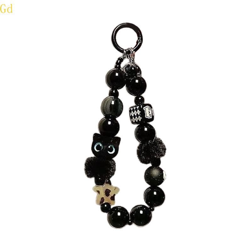 Gd PVC Kitten Charm Mobile Lanyard Suporte Pulseira