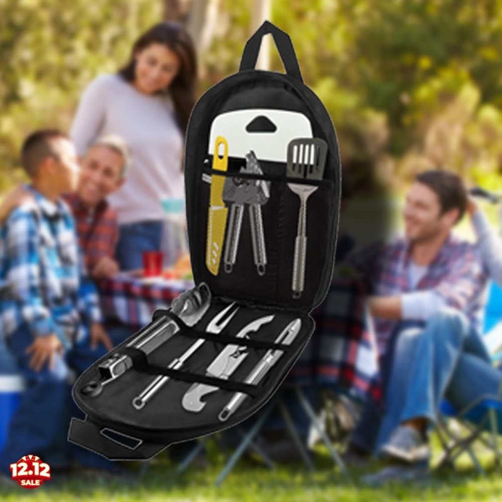 Saco De Armazenamento Multifuncional Portátil Ao Ar Livre-Rack De Ferramentas Organizador De Utensílios De Acampamento