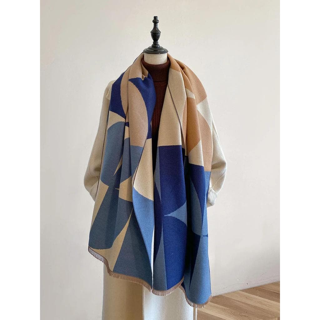 Inverno Cachecol Feminino Design De Luxo Dupla Face Imitação Cashmere Quente Xale 2025 Novo