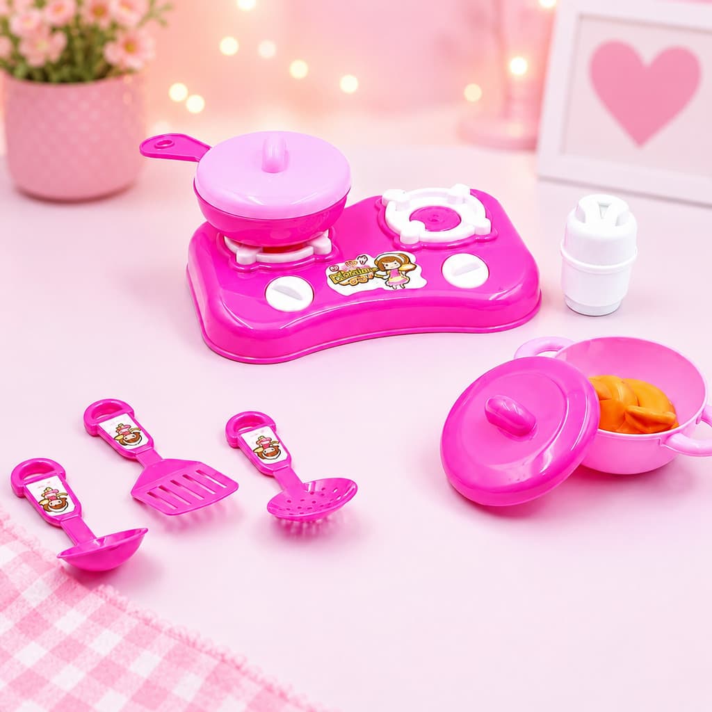 Kit Cozinha Infantil Completa Panelinhas e Acessórios Faz de Conta