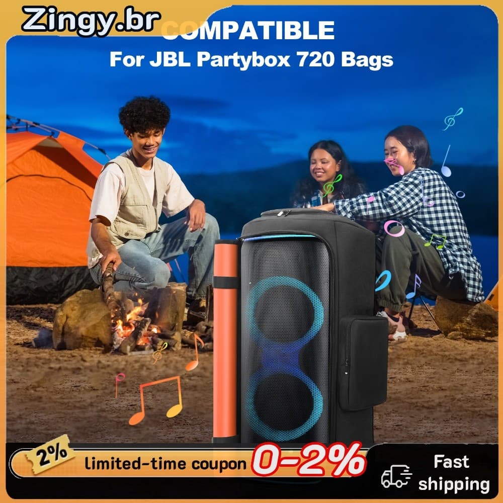Para Partybox 720 Speaker Carry Cover Impermeável Antiderrapante Viagens Ao Ar Livre