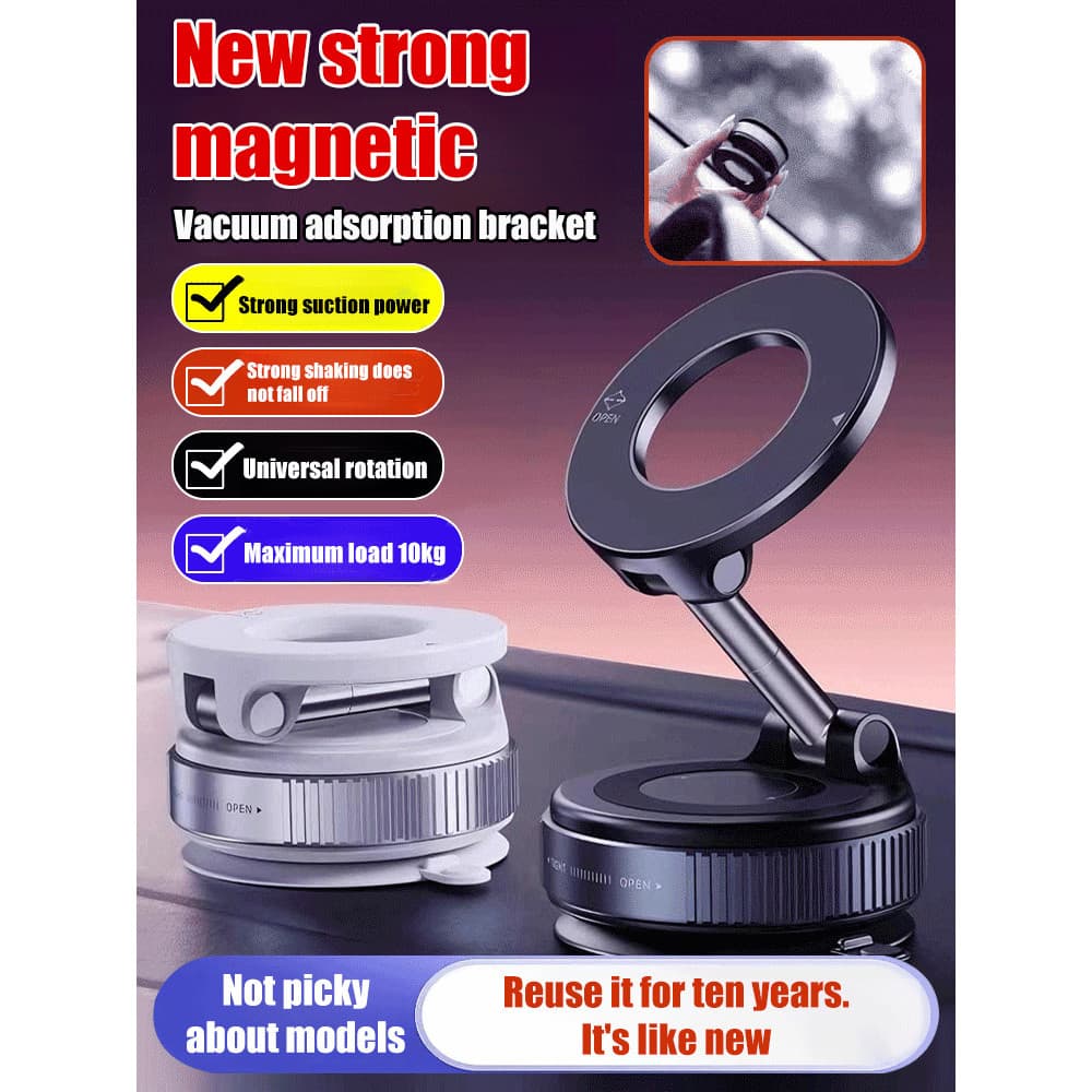 【Fácil de Usar】[Estável e Seguro] Suporte Magnético Para Celular/Carro/360°/Suporte de Celular/Rotação