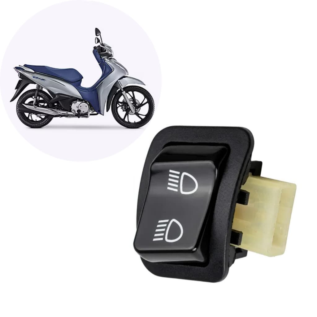 Botão Farol Alto e Baixo Biz110 2018 a 2024 Biz125 2018 a 2024