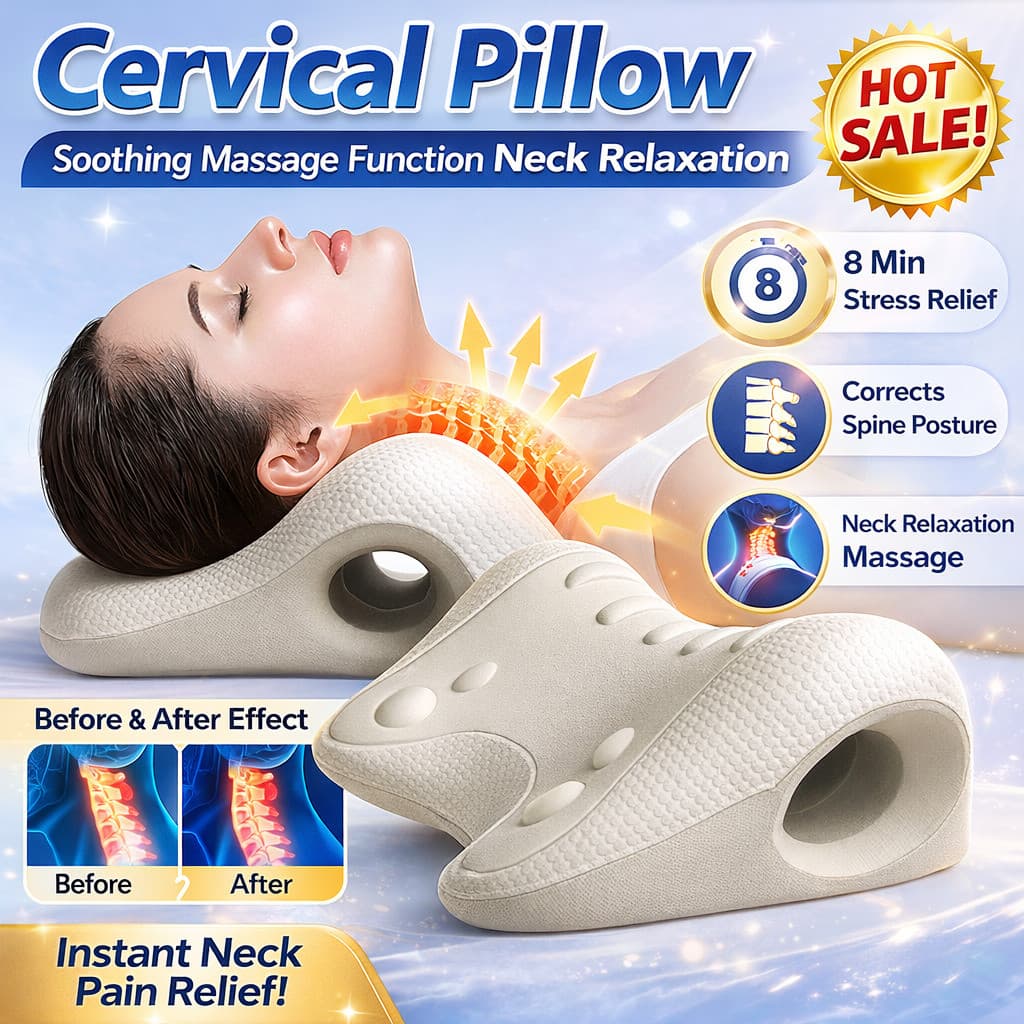 [Saúde Cervical] [Cuidados com Postura] Massageador Cervical/Pescoço/Relaxamento/Dores Musculares/Ergonômico