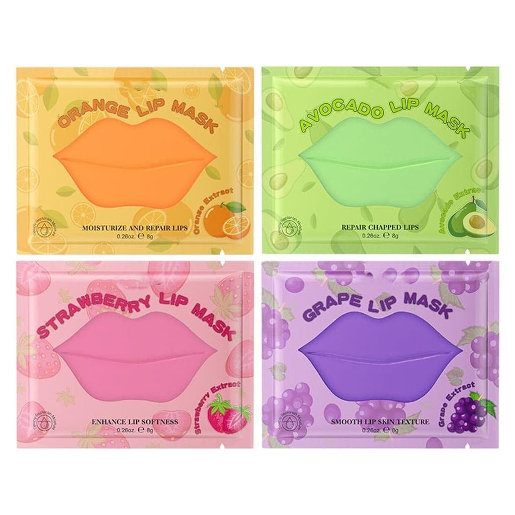 Moily Conjunto de 40 Máscaras Hidratantes para Lábios – 4 Sabores Frutados para Mulheres, Repara a Barreira, Alivia a Se