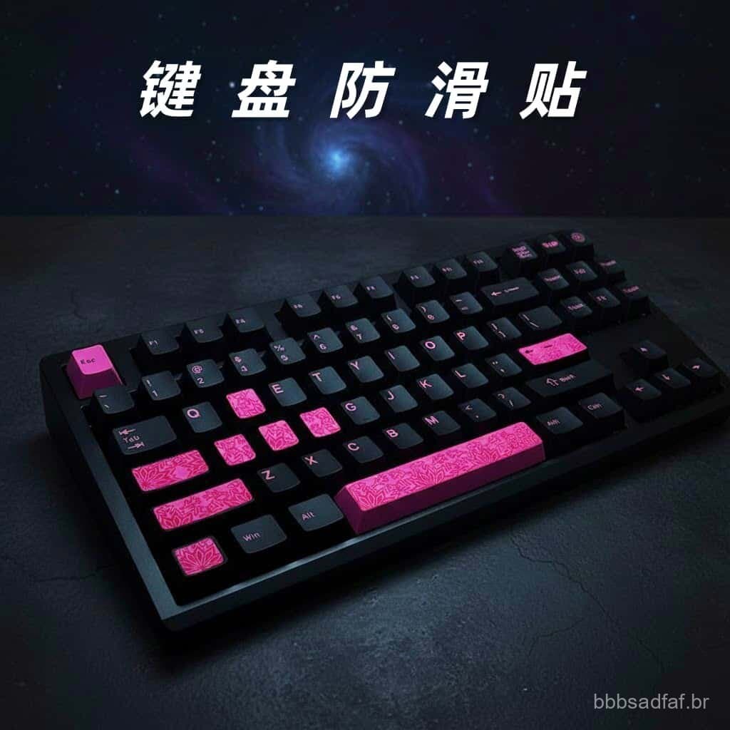 Adesivos antiderrapantes personalizáveis para teclado e mouse universais, DIY, para teclado mecânico de escritório, text