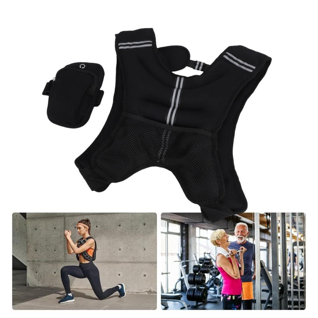 outdoor_sports.br Colete ponderado com fivela ajustável e alças confortáveis ​​para treino de força, corrida, fitness