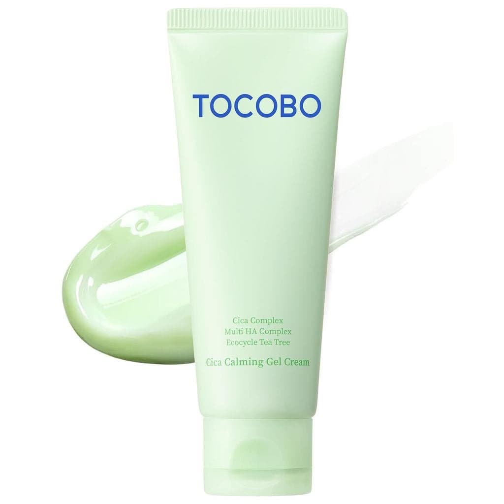 TOCOBO CicaCalming Gel – Hidratante Vegano Coreano com Cica, Ácido Hialurônico e Óleo de Tea Tree – Gel leve e não pegaj