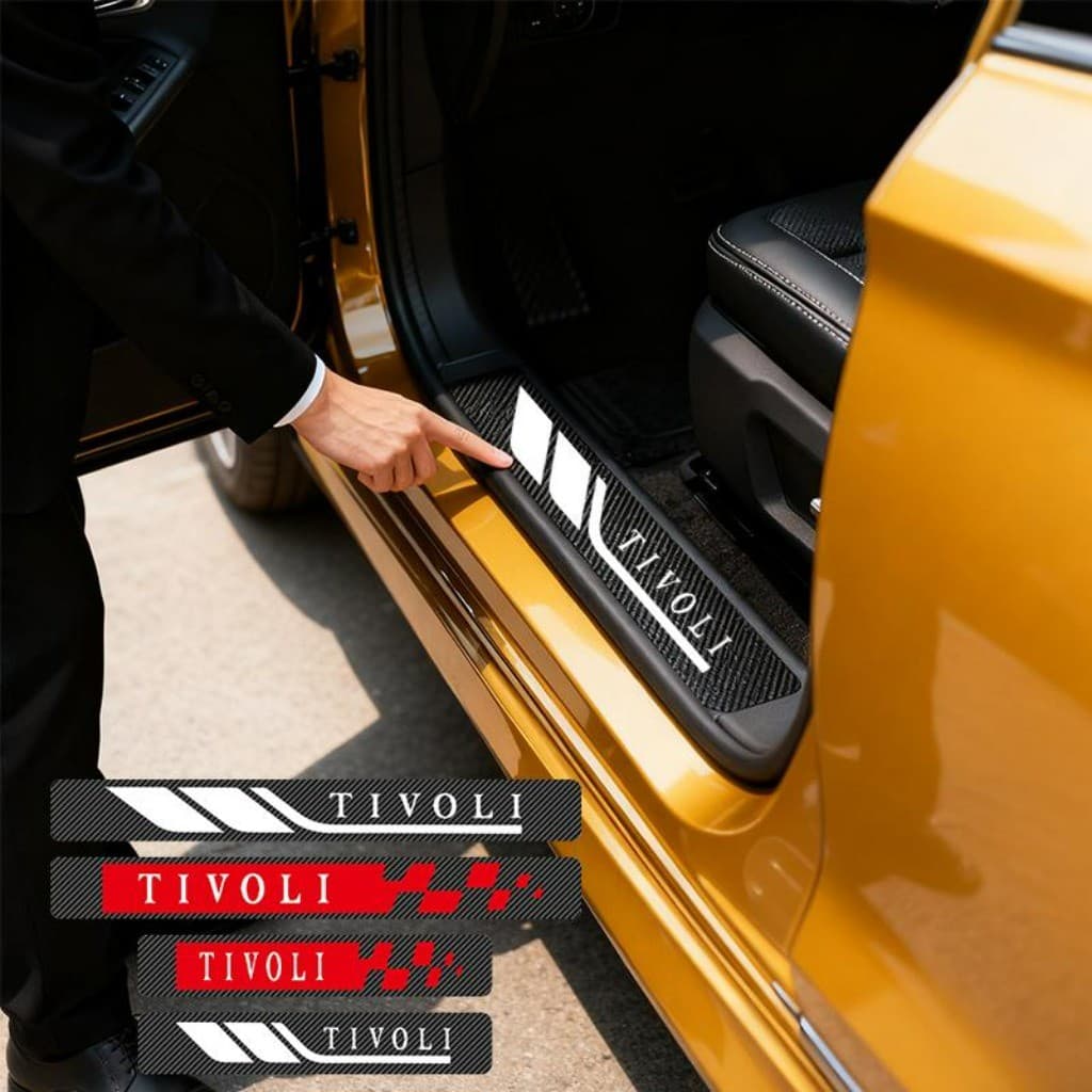 Kit 4 Peças Universal Adesivo De Soleira De Porta Automotiva Acessórios Para Carro For Ssangyong Tivoli Grand