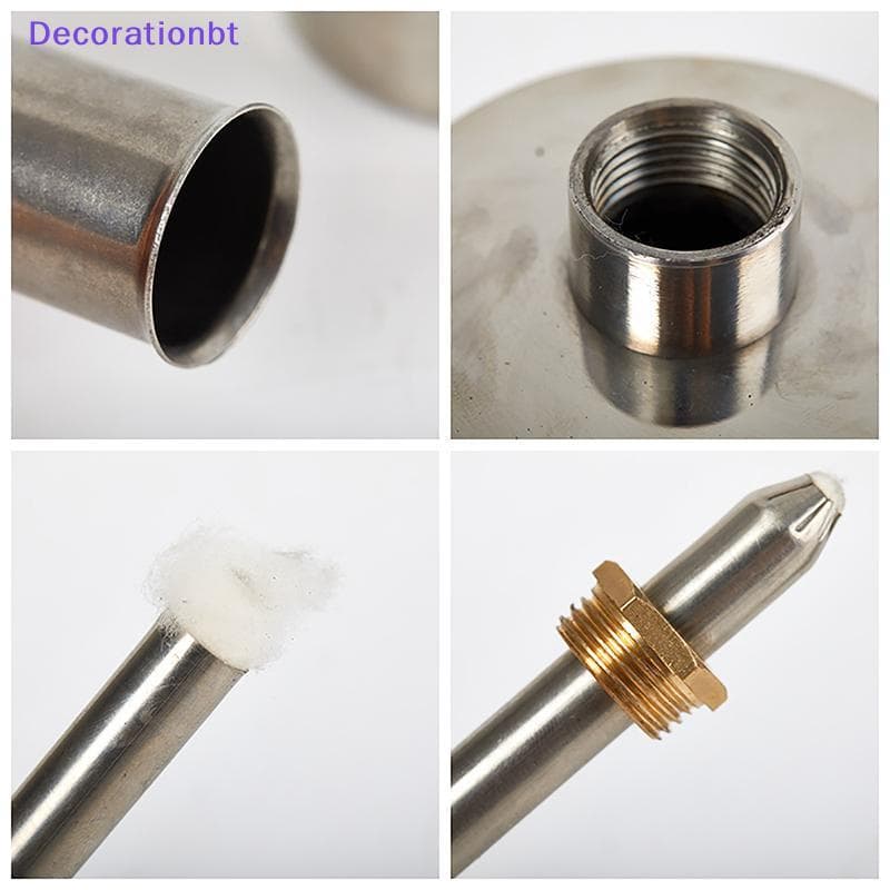 Decorationbt 200ml De Aço Inoxidável + Queimador De Latão Biologia Química Lâmpada De Laboratório Com Couro Wi Artesanat
