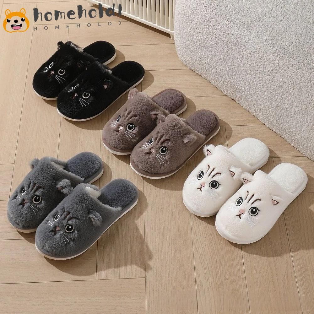 Chinelos Para Casais HOMEUVOE , Tecido Macio , Textura Fofa , Quentes Casa De Inverno De Pelúcia Confortáveis