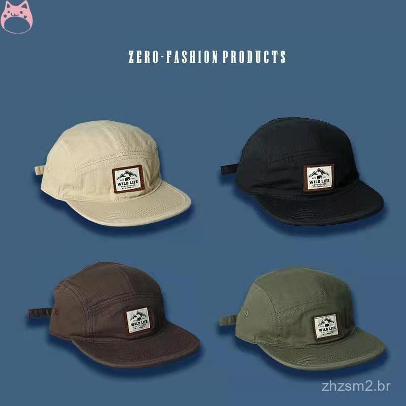 Boné de beisebol snapback de 5 painéis para homens, estilo esportivo ao ar livre, golfe, ajustável, com viseira de cinco