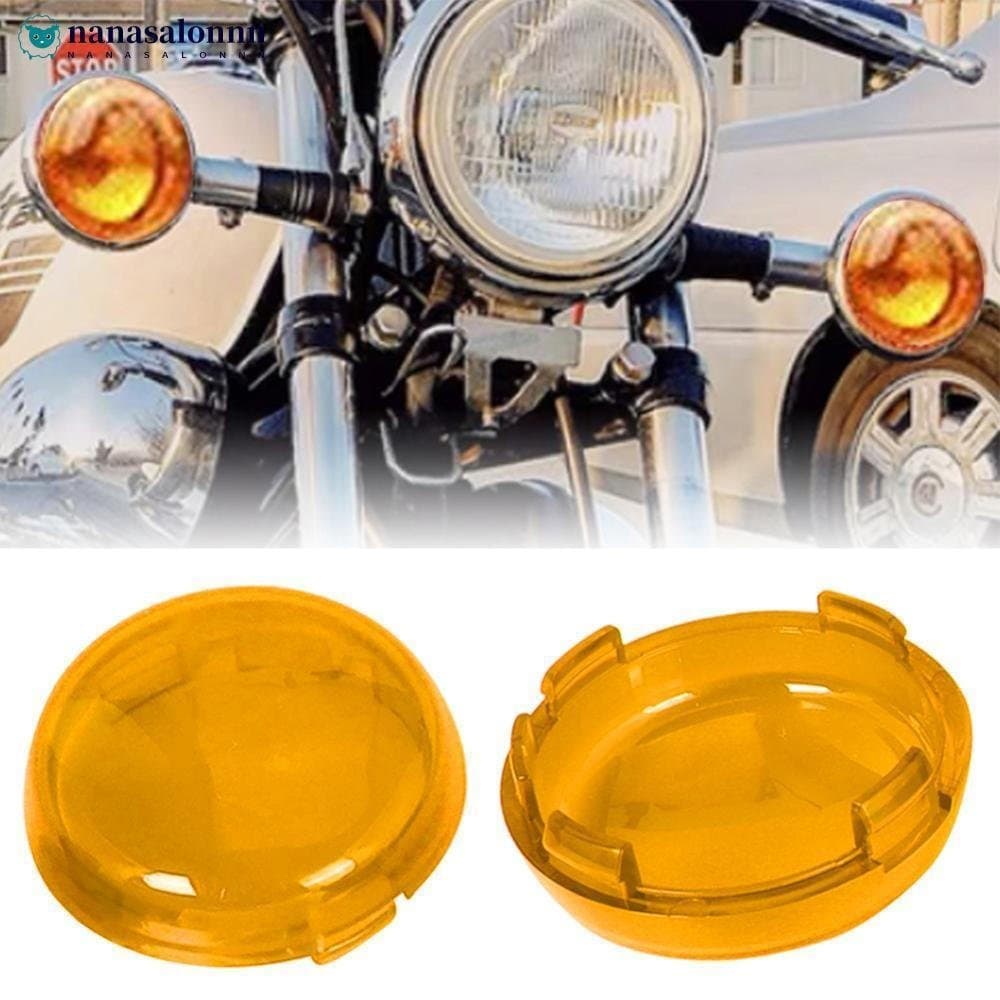 Capa de lente para luz indicadora de motocicleta, conjunto de 2 peças, adequada para modelos Harley Dyna Softail Electra
