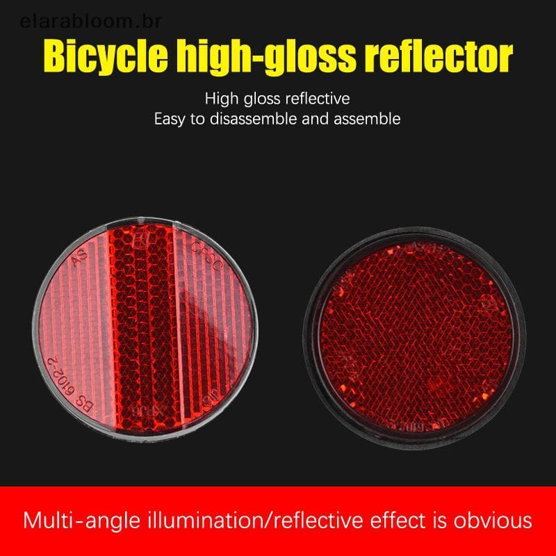 Motocicleta , Bicicleta Elétrica , Refletor Circular Altamente Reflexivo , Dispositivo De Aviso De Freio De Lama Traseir