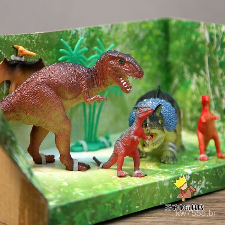 Exportação de modelos realistas de animais infantis para comércio exterior: golfinho, leão, tubarão, dinossauro, brinque