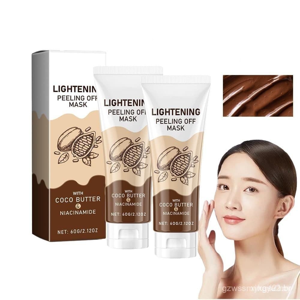 Máscara Peel-Off Clareadora Adera, Máscara Peel-Off Instantânea com Niacinamida, Máscara Peel-Off Adera Lg com Chocolate