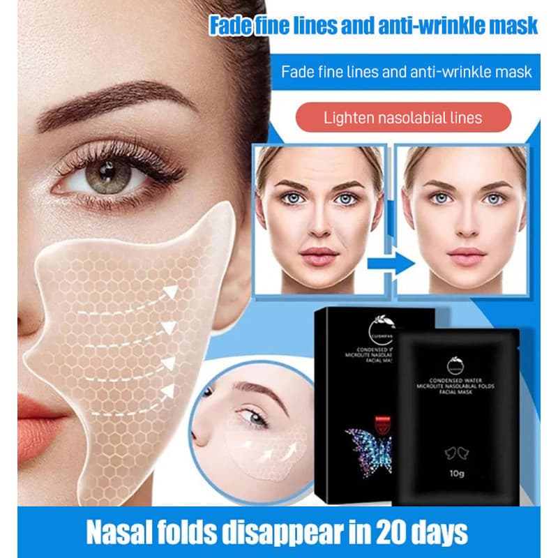 【Efeito Lifting】Anti Kerut & Angkat Gel Masker Pengencang Kristal Mikro Patch Anti Rugas Linhas Finas / Máscara Rejuvene