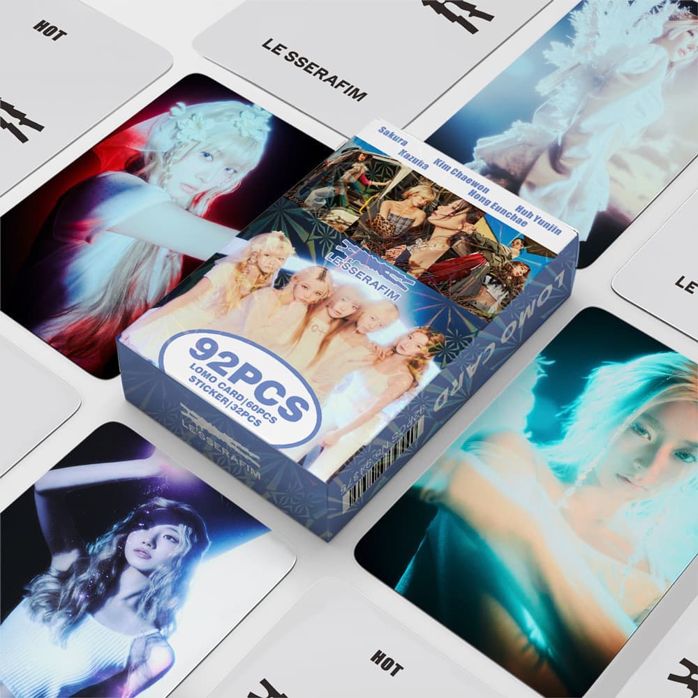 KPOP 92 Peças/Caixa Cartões Fotográficos LE SSERAFIM HOT LOMO Collection Card HIFG 3CXL