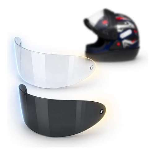 Kit Viseira Taurus San Marino Transparente E Fumê 56 A 60 Preto