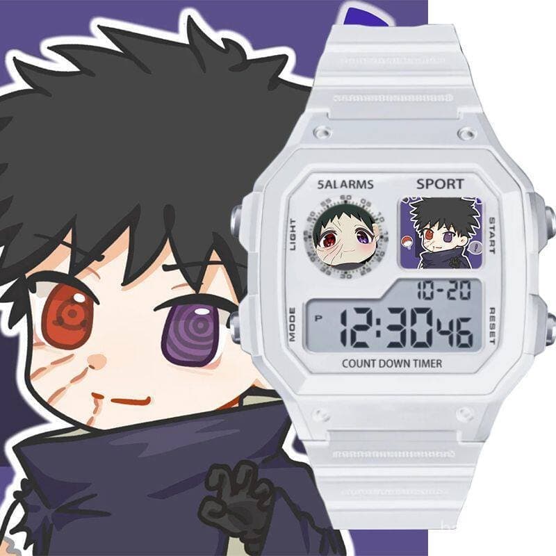 Relógio eletrônico esportivo para estudantes, à prova d'água, com alarme e luz noturna, modelo CJ7P, com personagens pop