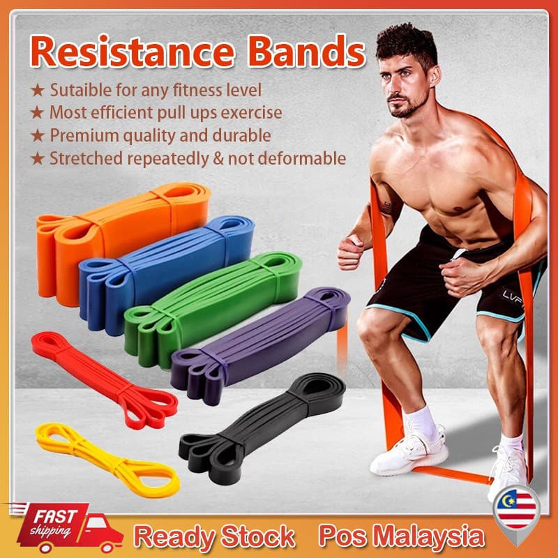 Faixa de resistência de látex natural para fitness, faixa elástica para exercícios, faixa de yoga, faixa para pull-up, f