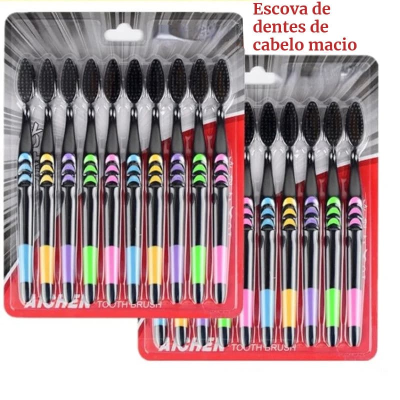 Cor Aleatória Natural Escova De Dentes De Cerdas Macias Pacote Familiar Adulto Viagem Portátil Macia