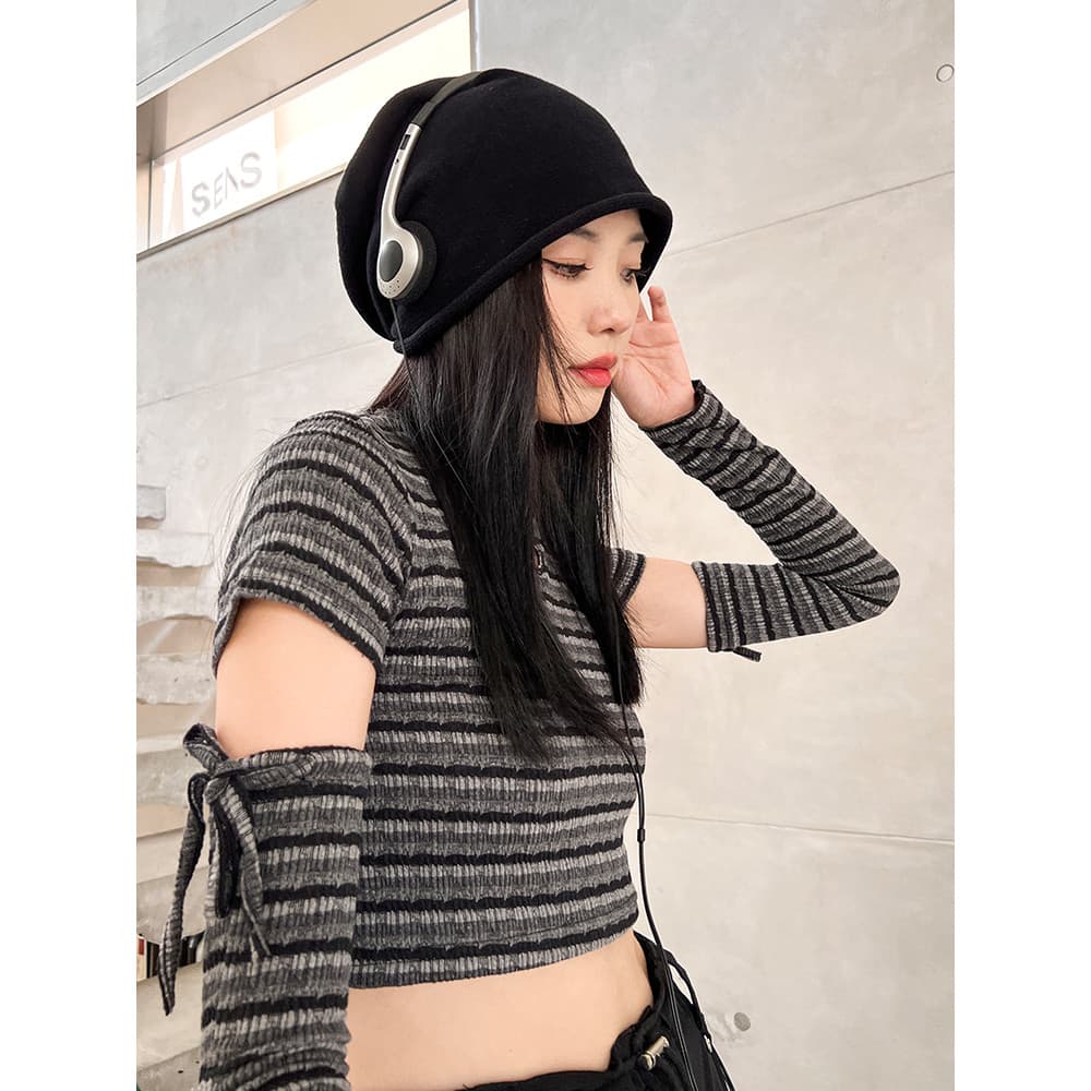 Moda pilha chapéu frio feminino primavera outono 2026 novo estilo estilo preguiçoso grande circunferência da cabeça pequ