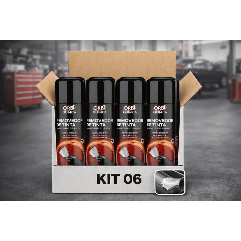 Kit 6 Removedor Orbi 340ml Excelente Desempenho em Diversas Superfícies