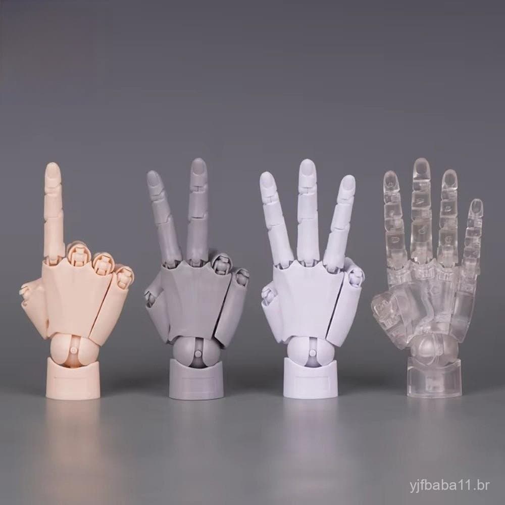 Modelo em formato de palma, mão humana em tamanho mini, design torcido em formato de ovo, modelo móvel em escala 1:1.