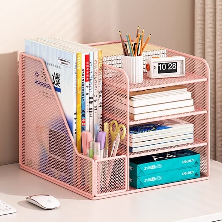 Caixa de armazenamento de arquivo de mesa caixa de arquivo de escritório Vertical rack de armazenamento pasta rack de ar