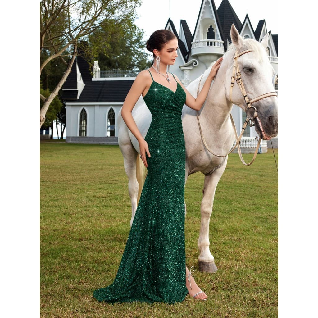 Vestido brilhante, elegante e sensual para mulheres, vestido de festa sem alças para o verão com um toque sofisticado fr