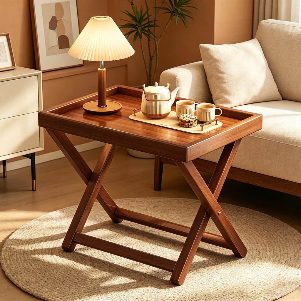 Mesa pequena dobrável para piquenique ao ar livre, portátil, pequena mesa de centro, madeira não sólida, casa, sala de e