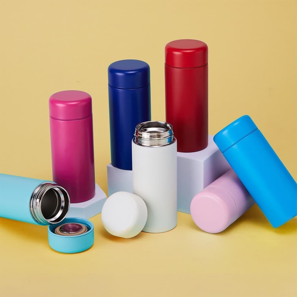 KIt com 25 Garrafa Térmica Mini 200ml Infantil Resistente Lançamento Várias Cores