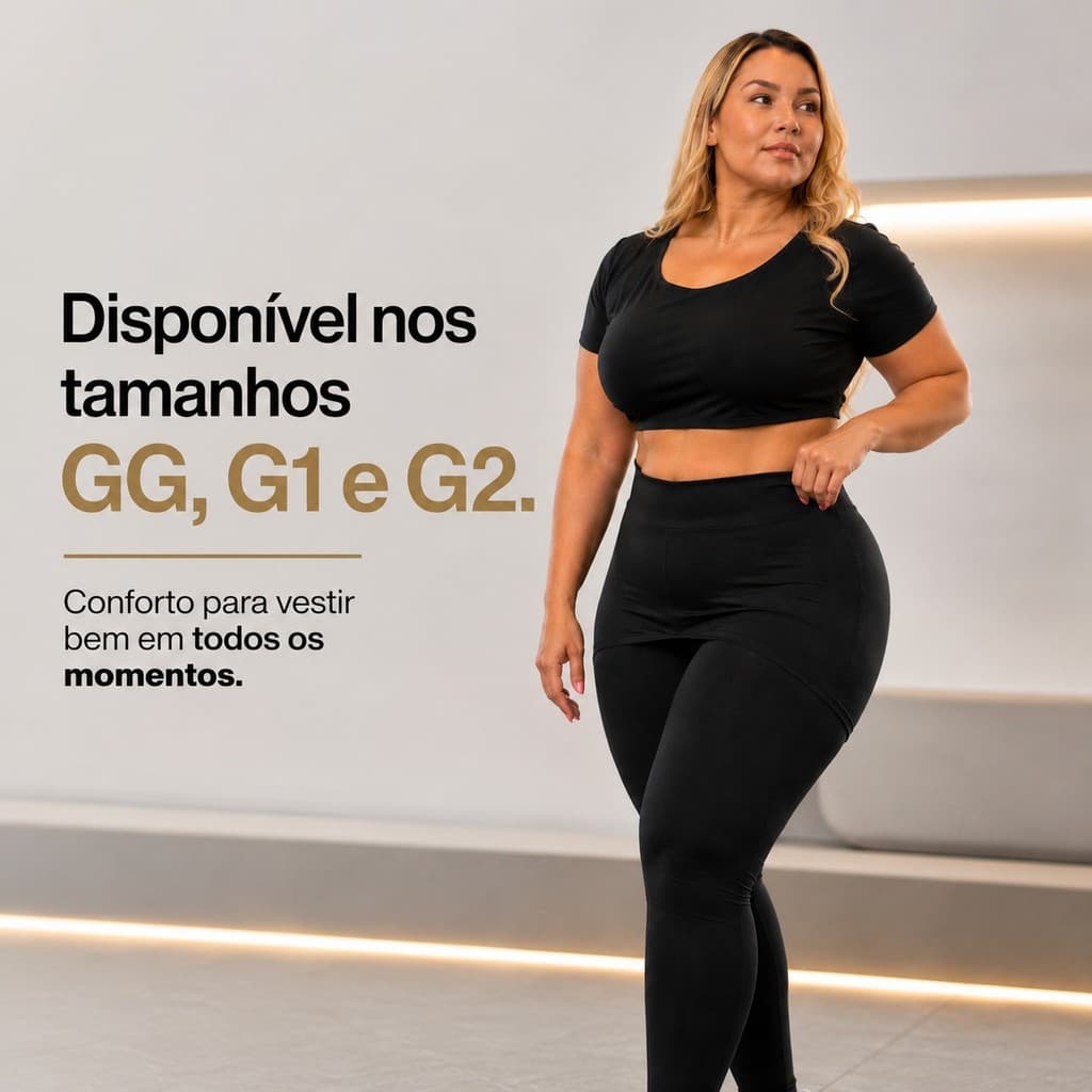 Conjunto Fitness Plus Size Feminino Premium Cropped e Legging Cintura Alta Conforto Academia GG G1 G2