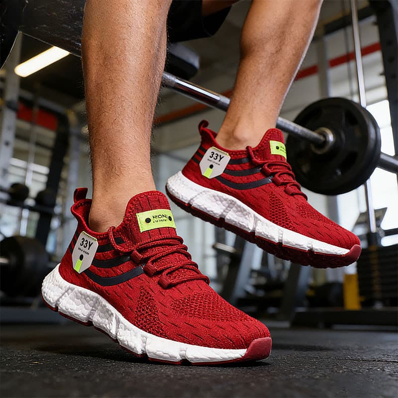 Tênis Esportivos Confortáveis para Homens para Academia, Tênis de Corrida ao Ar Livre em Malha Respirável para Mulheres