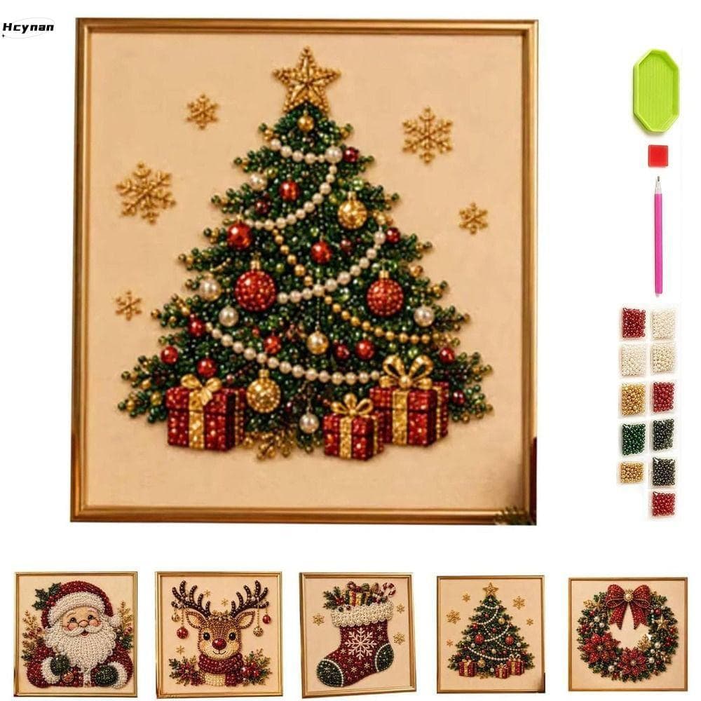 HCYNAN Kit De Arte Para Pintura De Diamante De Natal DIY , Meias Papai Noel